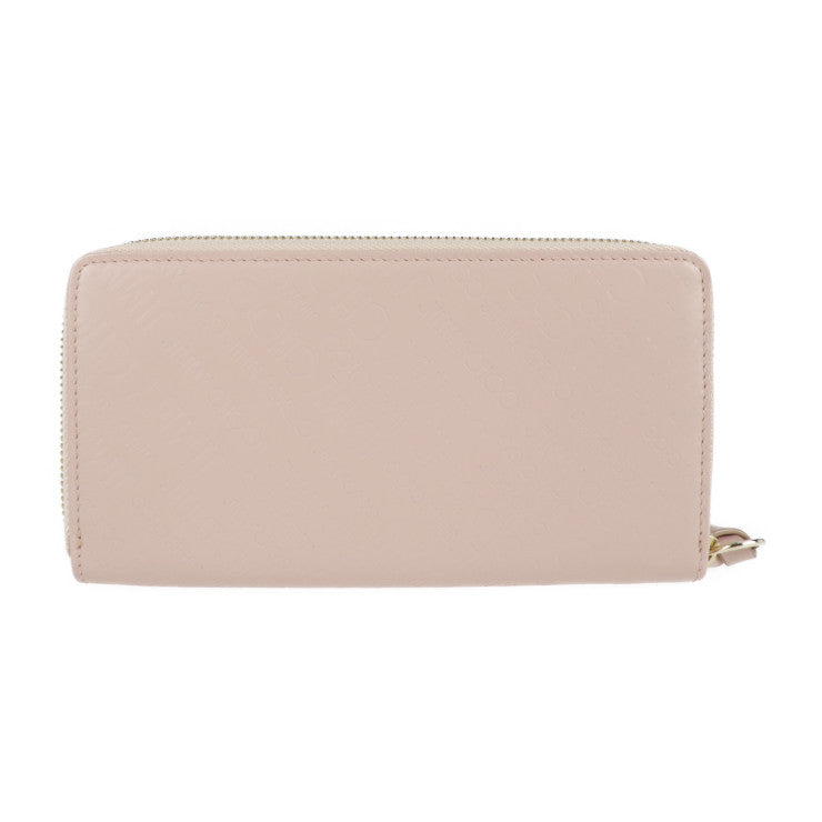 新古未使用展示品 JIMMY CHOO ジミーチュウ PIPPA OLEL ピッパ ロングウォレット 長財布 J000117254001 ロゴ型押し エンボスレザー パウダーピンク ゴールド金具 ラウンドファスナー