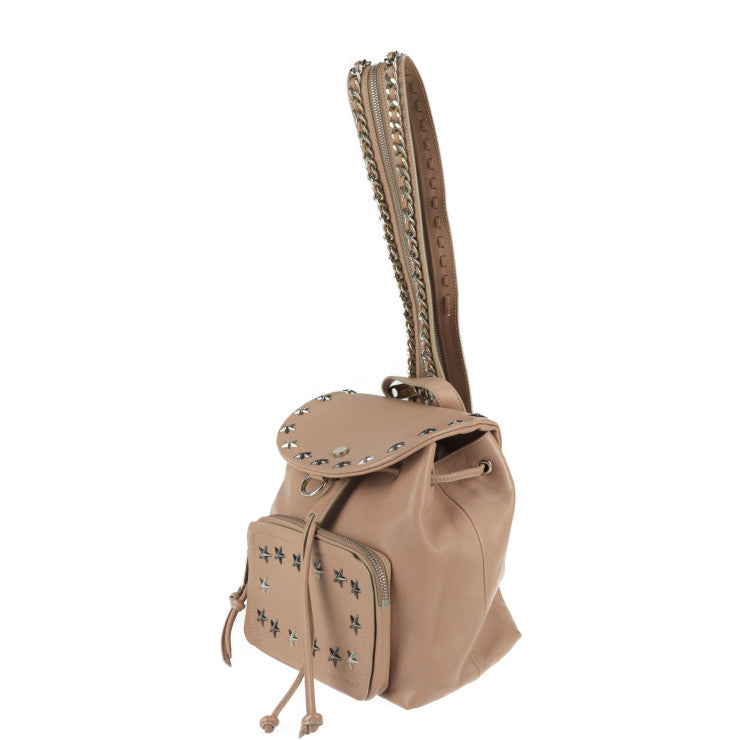 JIMMY CHOO ジミーチュウ SUKI スキ ワンショルダーバッグ リュック・デイパック - レザー ピンクベージュ スタースタッズ 2WAY ミニバッグ ショルダー