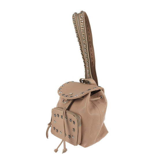 JIMMY CHOO ジミーチュウ SUKI スキ ワンショルダーバッグ リュック・デイパック - レザー ピンクベージュ スタースタッズ 2WAY ミニバッグ ショルダー