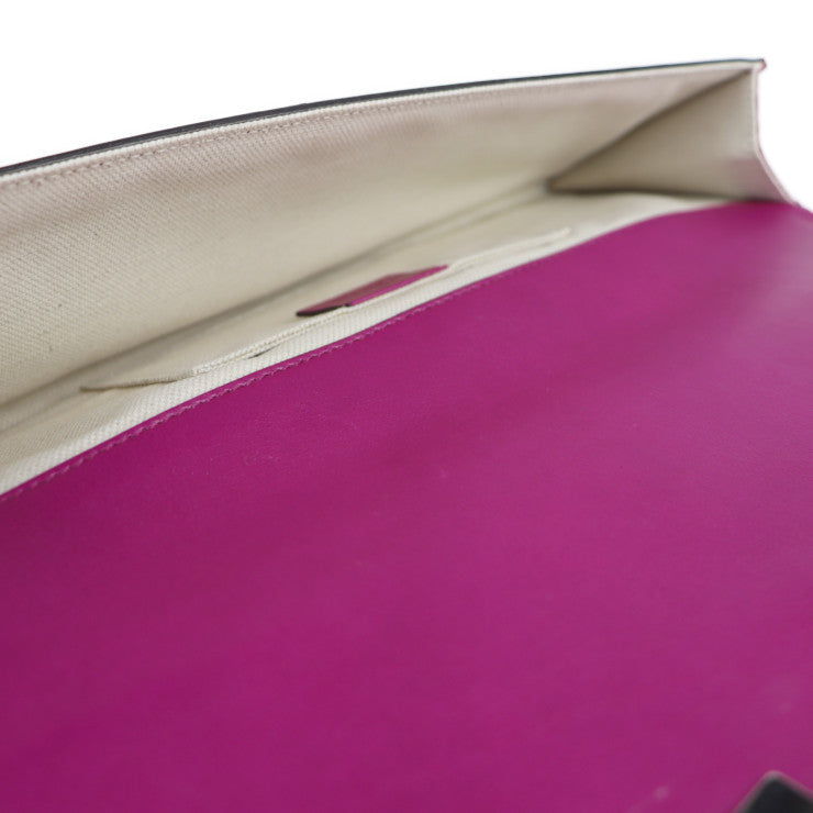 美品 GUCCI グッチ バッグ クラッチバッグ 240250 クロコ型押しレザー パープル系 シルバー金具 イブニングバッグ