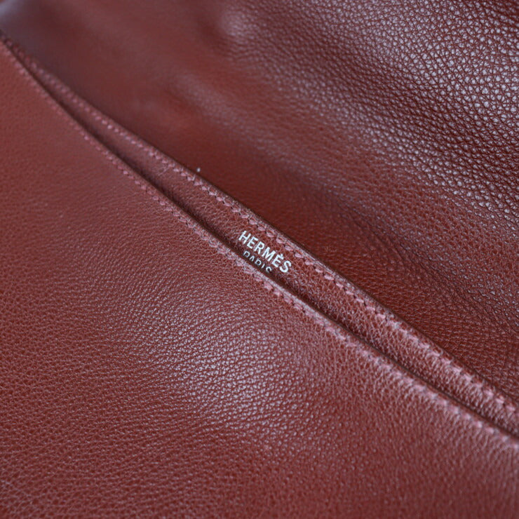 HERMES エルメス サックアデペッシュ 34 ビジネスバッグ - トゴ ブラウン系 シルバー金具 ブリーフケース 書類鞄 □D刻印