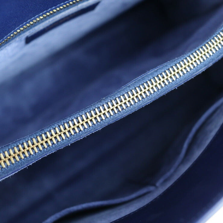 美品 SAINT LAURENT サンローラン サックドジュール ハンドバッグ 355153 レザー ブルー 2WAY ショルダー