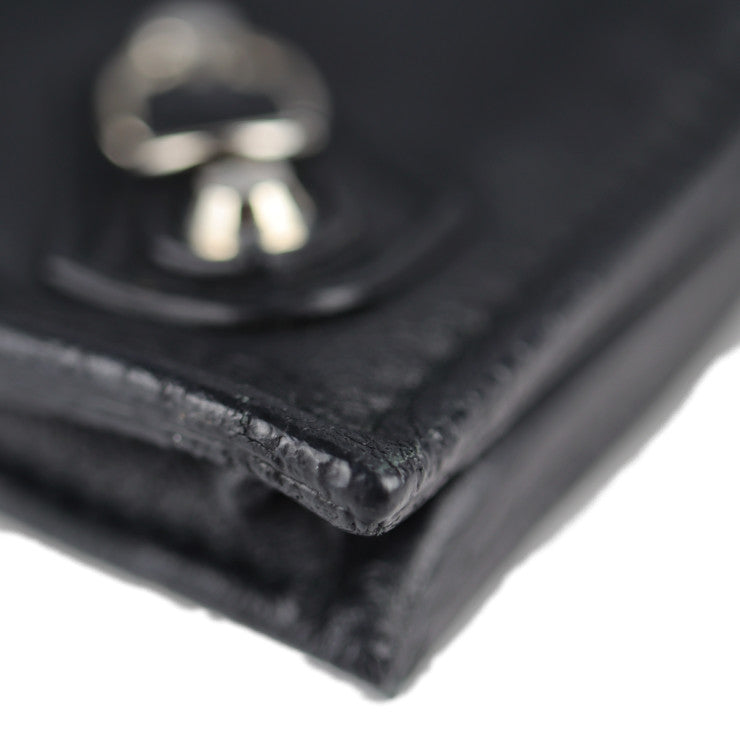 美品 BALENCIAGA バレンシアガ ペーパー ショルダーバッグ 357321 レザー ブラック シルバー金具 2WAY クラッチ ミニバッグ ハンドバッグ