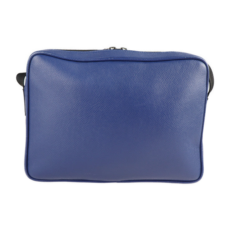 美品 LOUIS VUITTON ルイ ヴィトン アウトドア メッセンジャー PM タイガ ショルダーバッグ M33437 レザー コバルト ブルー シルバー金具 ビトン