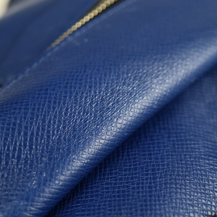 美品 LOUIS VUITTON ルイ ヴィトン アウトドア メッセンジャー PM タイガ ショルダーバッグ M33437 レザー コバルト ブルー シルバー金具 ビトン