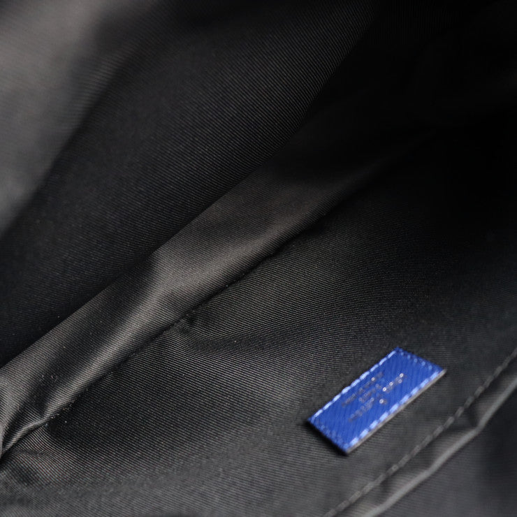 美品 LOUIS VUITTON ルイ ヴィトン アウトドア メッセンジャー PM タイガ ショルダーバッグ M33437 レザー コバルト ブルー シルバー金具 ビトン