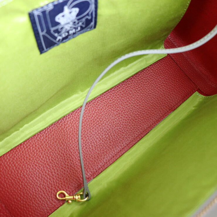 超美品 ADMJ エーディーエムジェイ ハンドバッグ トートバッグ ACS01052 レザー レッド ゴールド金具