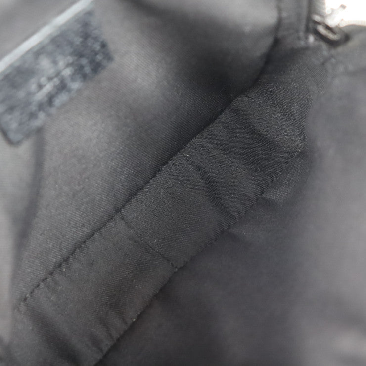 美品 GUCCI グッチ GGキャンバス ショルダーバッグ 120975 キャンバス レザー ブラック ポシェット