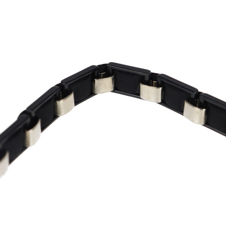 美品 Salvatore Ferragamo サルヴァトーレ フェラガモ ヴァラ ショルダーバッグ 21 8801 ナイロンキャンバス ブラック チェーン セミショルダーバッグ