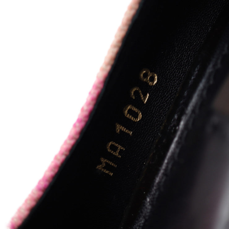 美品 LOUIS VUITTON ルイ ヴィトン パンプス ＃35 キャンバス ピンク マルチカラー フラワー 花柄 ウェッジソール 参考サイズ22.5cm