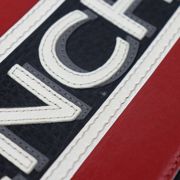 GIVENCHY ジバンシィ ポーチ セカンドバッグ レザー レッド ブラック ホワイト シルバー金具 クラッチバッグ ロゴ