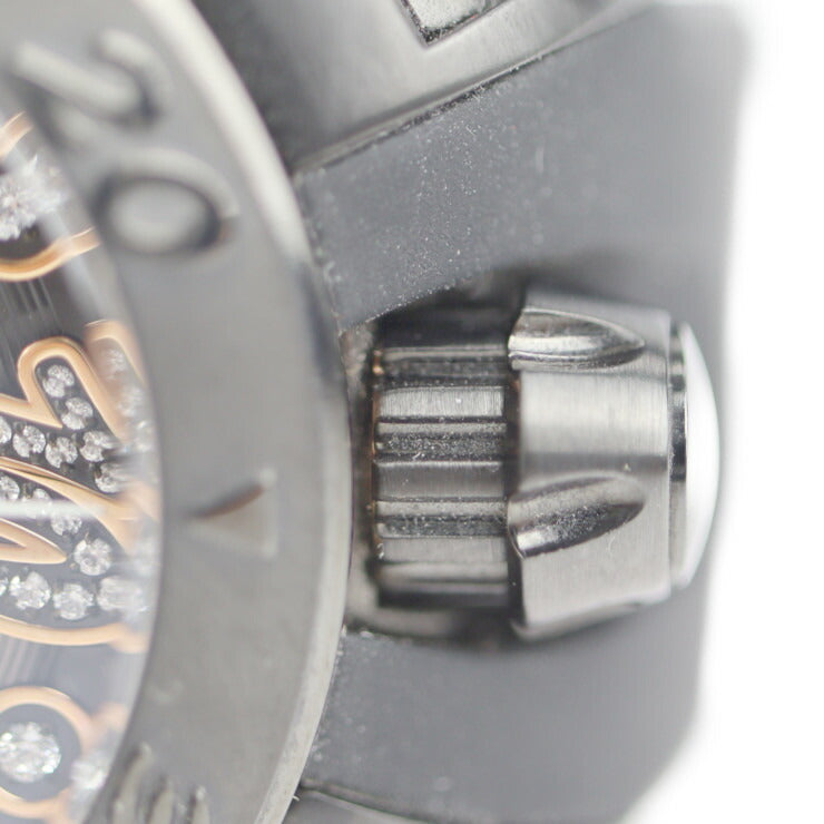 美品 Gaga Milano ガガミラノ ネイマールモデル マニュアーレ48 MANUALE 48MM 腕時計 8012.NJ.01 ステンレススチール ラバー ブラック 黒文字盤 クォーツ 世界限定500本