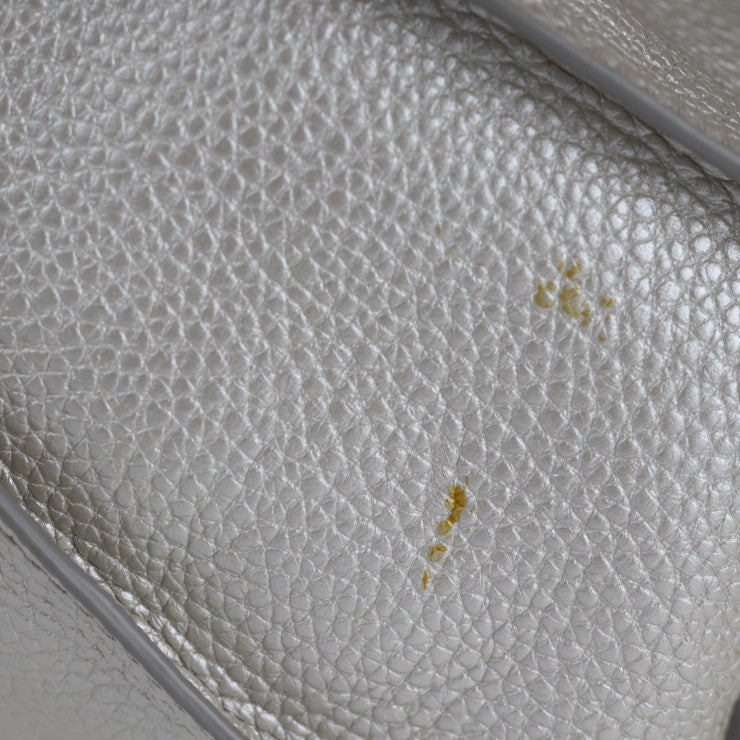 美品 CELINE セリーヌ ビタースウィート ハンドバッグ - レザー パール系 シャンパンゴールド シルバー金具 ショルダーバッグ