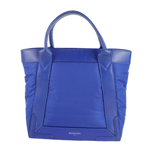 BALENCIAGA バレンシアガ カバスS トートバッグ 363425 ナイロン レザー ブルー スモールトートバッグ ハンドバッグ カバスPM