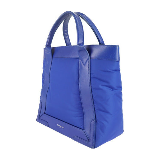 BALENCIAGA バレンシアガ カバスS トートバッグ 363425 ナイロン レザー ブルー スモールトートバッグ ハンドバッグ カバスPM