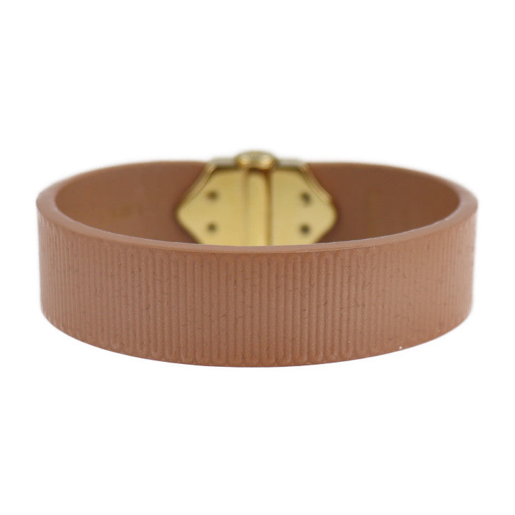 美品 LOUIS VUITTON ルイ ヴィトン ブラスレ スピリット ブレスレット M6680F 表記サイズ 17 レザー メタル ベージュ系 ゴールド金具 ビトン