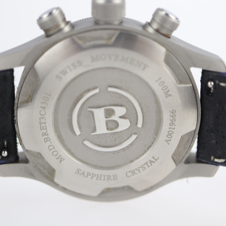 BRERA OROLOGI ブレラオロロジ エテルノ クロノ2 腕時計 BRET3C4301 ステンレススチール レザー シルバー ブラック 黒文字盤 クロノグラフ