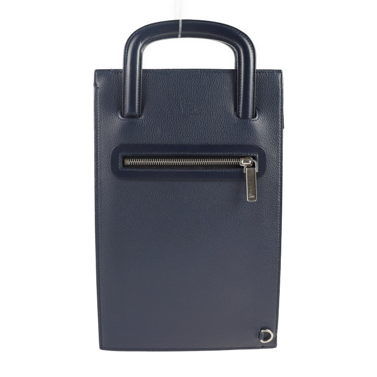 Christian Louboutin クリスチャンルブタン トリックトラック スモール ハンドバッグ 3175107 ヌバック カーフ グレー系 ネイビー 3way ショルダーバッグ トートバッグ クラッチバッグ