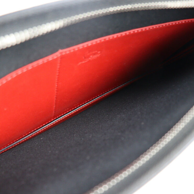 Christian Louboutin クリスチャンルブタン トリックトラック スモール ハンドバッグ 3175107 ヌバック カーフ グレー系 ネイビー 3way ショルダーバッグ トートバッグ クラッチバッグ