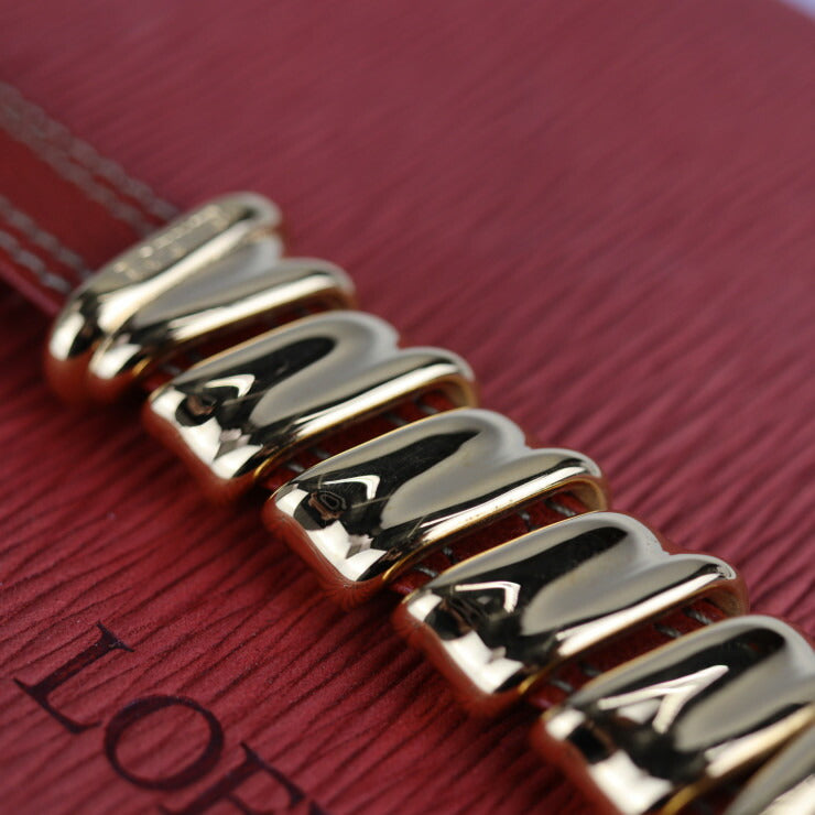 美品 LOEWE ロエベ ベラスケス ツイスト クラッチバッグ - レザー レッド系 セカンドバッグ バーミリオン系