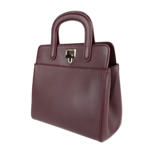 CARTIER カルティエ ジャンヌトゥーサン ハンドバッグ - カーフレザー ボルドー 2WAY ショルダーバッグ トートバッグ ボディバッグ