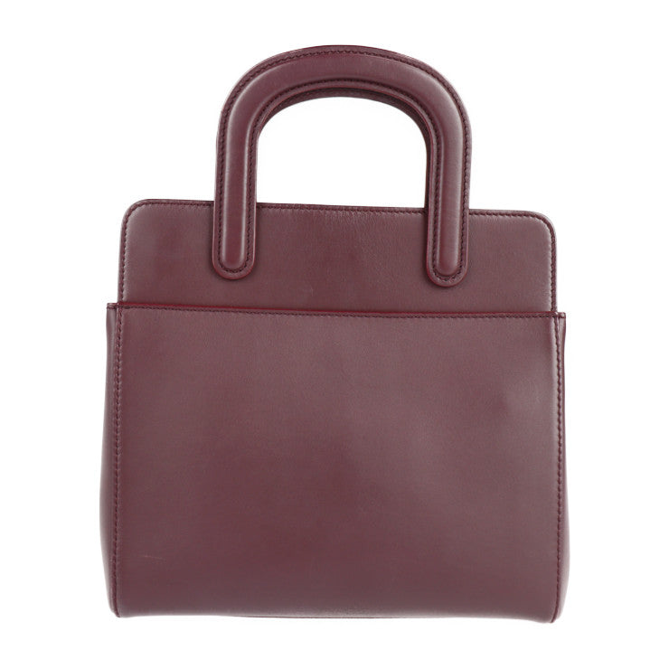 CARTIER カルティエ ジャンヌトゥーサン ハンドバッグ - カーフレザー ボルドー 2WAY ショルダーバッグ トートバッグ ボディバッグ