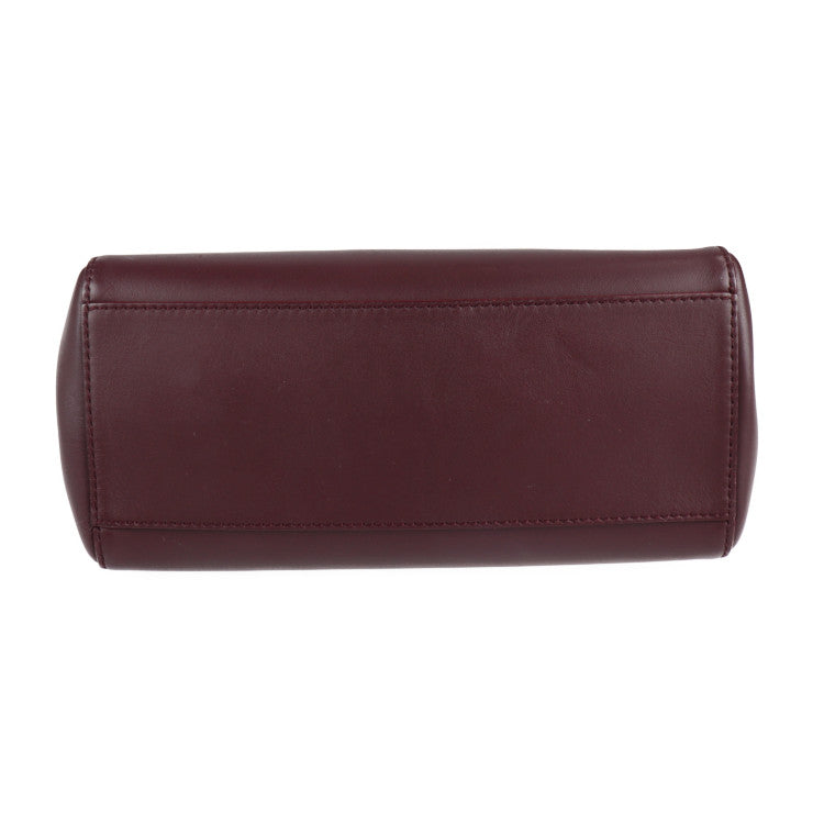 CARTIER カルティエ ジャンヌトゥーサン ハンドバッグ - カーフレザー ボルドー 2WAY ショルダーバッグ トートバッグ ボディバッグ