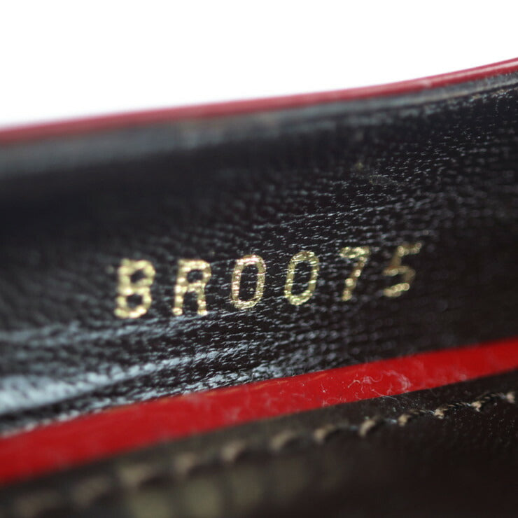 LOUIS VUITTON ルイ ヴィトン パンプス パンプス ＃34 1/2 レザー ブラウン ウィングチップ スクエアトゥ ピンヒール ハイヒール 参考サイズ22cm