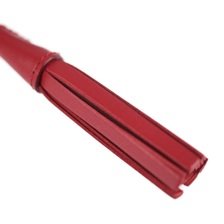 新品未使用展示品 JIMMY CHOO ジミーチュウ ATHINI ZIP 長財布 - レザー レッド ゴールド金具 ラウンドファスナー タッセル