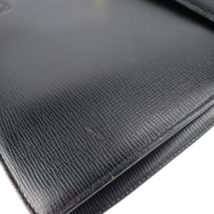 LOEWE ロエベ ブリーフケース ビジネスバッグ レザー ブラック ゴールド金具 アナグラム 書類鞄