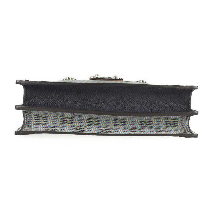 超美品 LOUIS VUITTON ルイ ヴィトン プティットマル モノグラムLVポップ ショルダーバッグ M55512 コーティングキャンバス レザー ブルー ブラック シルバー金具 ビトン