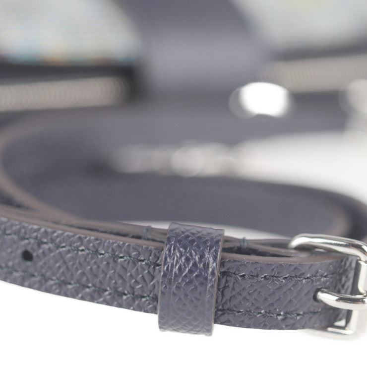 超美品 LOUIS VUITTON ルイ ヴィトン プティットマル モノグラムLVポップ ショルダーバッグ M55512 コーティングキャンバス レザー ブルー ブラック シルバー金具 ビトン