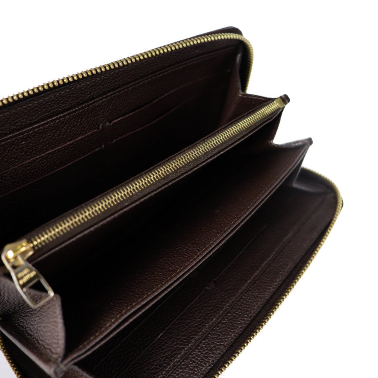 LOUIS VUITTON ルイ ヴィトン ジッピーウォレット モノグラムアンプラント 長財布 M60548 レザー テール ブラウン系 ゴールド金具 ラウンドファスナー ビトン