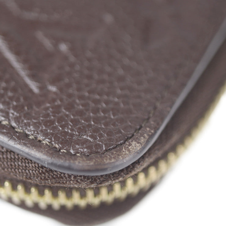 LOUIS VUITTON ルイ ヴィトン ジッピーウォレット モノグラムアンプラント 長財布 M60548 レザー テール ブラウン系 ゴールド金具 ラウンドファスナー ビトン