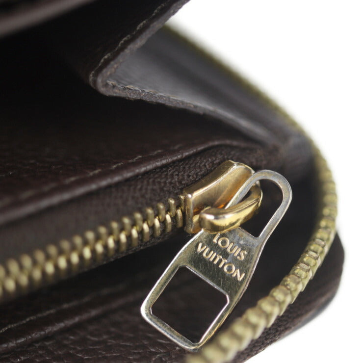 LOUIS VUITTON ルイ ヴィトン ジッピーウォレット モノグラムアンプラント 長財布 M60548 レザー テール ブラウン系 ゴールド金具 ラウンドファスナー ビトン