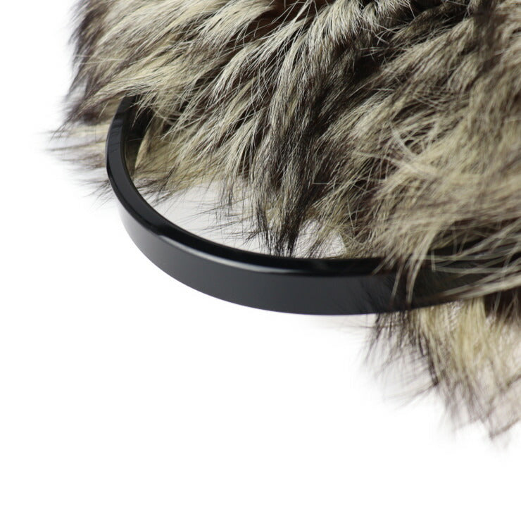 美品 GIVENCHY ジバンシィ ワンハンドルバッグ ハンドバッグ - プラスチック ファー ブラウン系 ブラック ミニバッグ コンパクトバッグ パーティバッグ