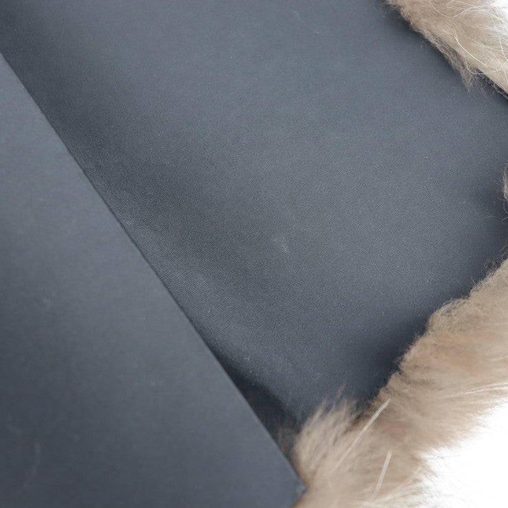 美品 GIVENCHY ジバンシィ ワンハンドルバッグ ハンドバッグ - プラスチック ファー ブラウン系 ブラック ミニバッグ コンパクトバッグ パーティバッグ