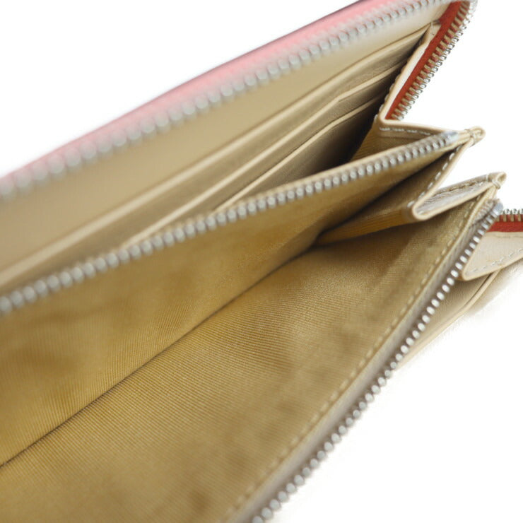 超美品 JIMMY CHOO ジミーチュウ PIPPA ピッパ 長財布 - レザー ピンク メタリック シルバー金具 ラウンドファスナー