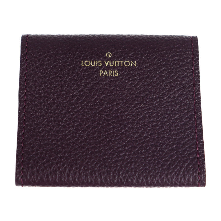 超美品 LOUIS VUITTON ルイ ヴィトン エテュイ エクテュール M61484 レザー ケッチュ パープル系 ゴールド金具 イヤホンケース ビトン