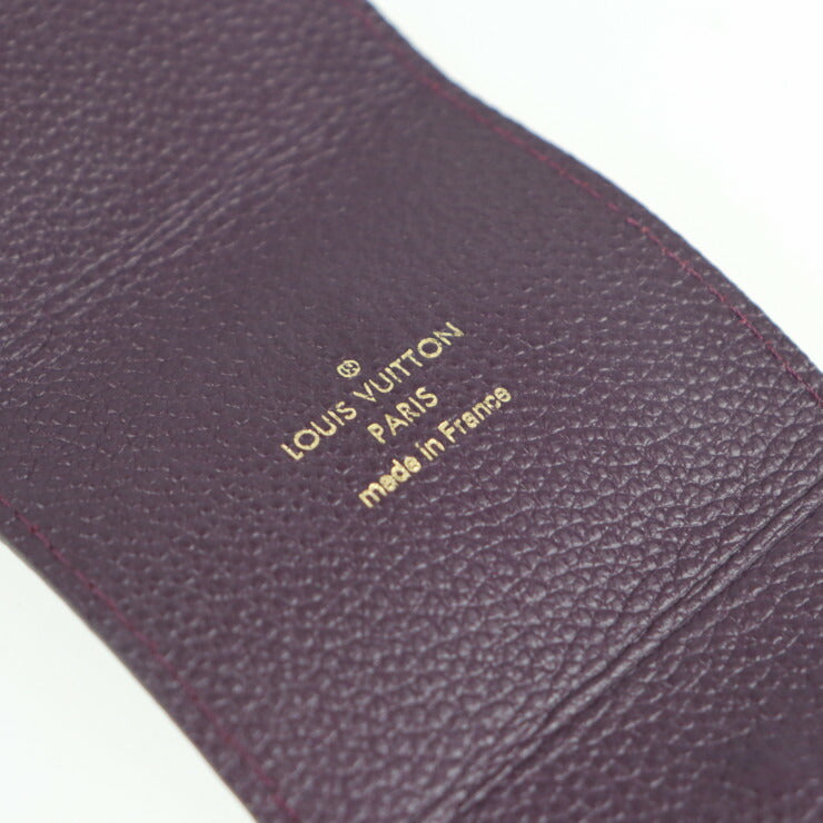 超美品 LOUIS VUITTON ルイ ヴィトン エテュイ エクテュール M61484 レザー ケッチュ パープル系 ゴールド金具 イヤホンケース ビトン