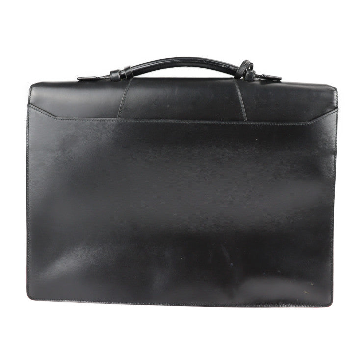 CARTIER カルティエ パシャ ビジネスバッグ - カーフレザー ブラック シルバー金具 ブリーフケース 書類鞄