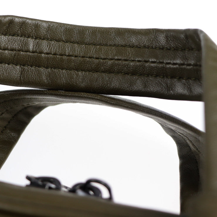 美品 BOTTEGAVENETA ボッテガヴェネタ イントレチャート ビジネスバッグ 533761 VBLZ22 374 ラムスキン ナッパレザー オリーブ系 2WAY ブリーフケース スタッズ 紳士鞄 書類かばん