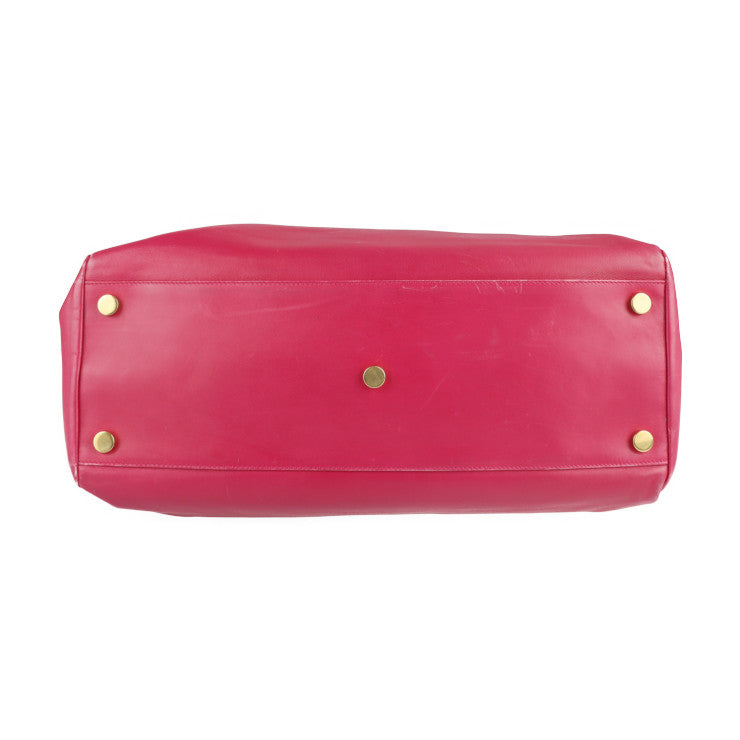 SAINT LAURENT PARIS サンローランパリ ヴォーリセ トートバッグ 314252 レザー スウェード フューシャピンク系 ポーチ付き リバーシブルトート スエード