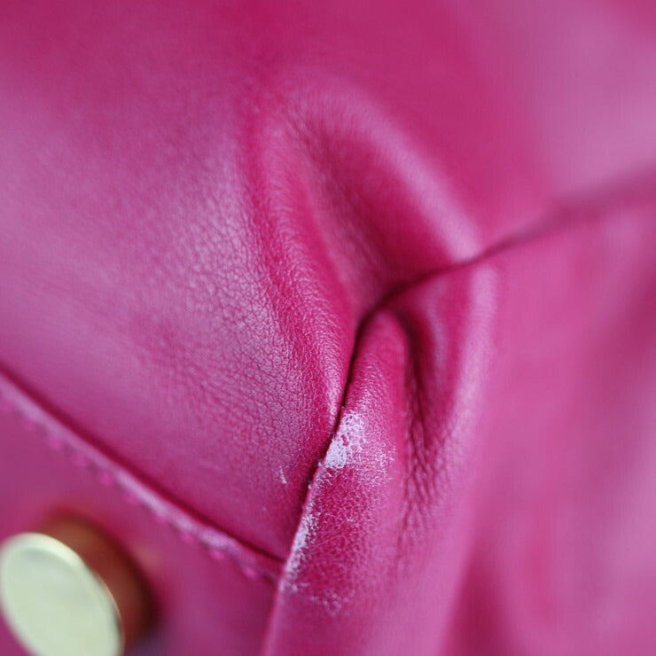 SAINT LAURENT PARIS サンローランパリ ヴォーリセ トートバッグ 314252 レザー スウェード フューシャピンク系 ポーチ付き リバーシブルトート スエード