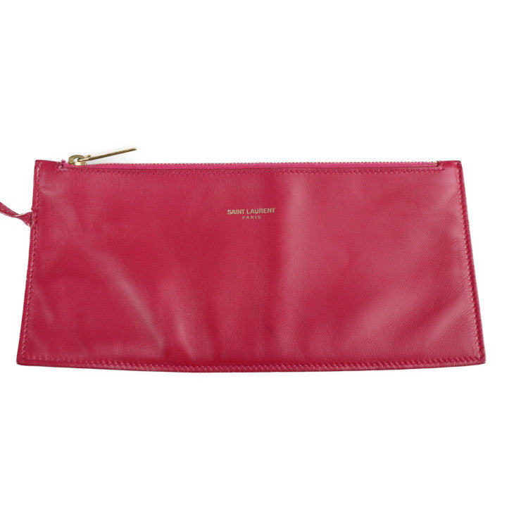 SAINT LAURENT PARIS サンローランパリ ヴォーリセ トートバッグ 314252 レザー スウェード フューシャピンク系 ポーチ付き リバーシブルトート スエード