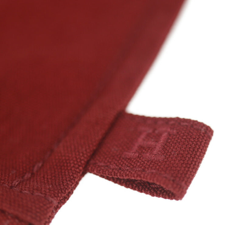 超美品 HERMES エルメス ボラボラ ポーチ MM セカンドバッグ コットンキャンバス レザー ボルドー系 シルバー金具 クラッチバッグ フラットポーチ