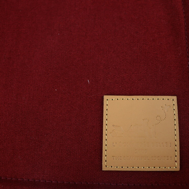 超美品 HERMES エルメス ボラボラ ポーチ MM セカンドバッグ コットンキャンバス レザー ボルドー系 シルバー金具 クラッチバッグ フラットポーチ