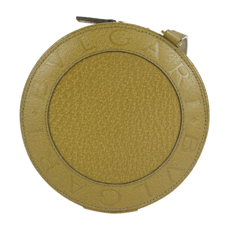 超美品 BVLGARI ブルガリ Yoyo ヨーヨー B-ZERO1 ビーゼロワン ショルダーバッグ - レザー カーキグリーン系 ポシェット ラウンド ロゴ