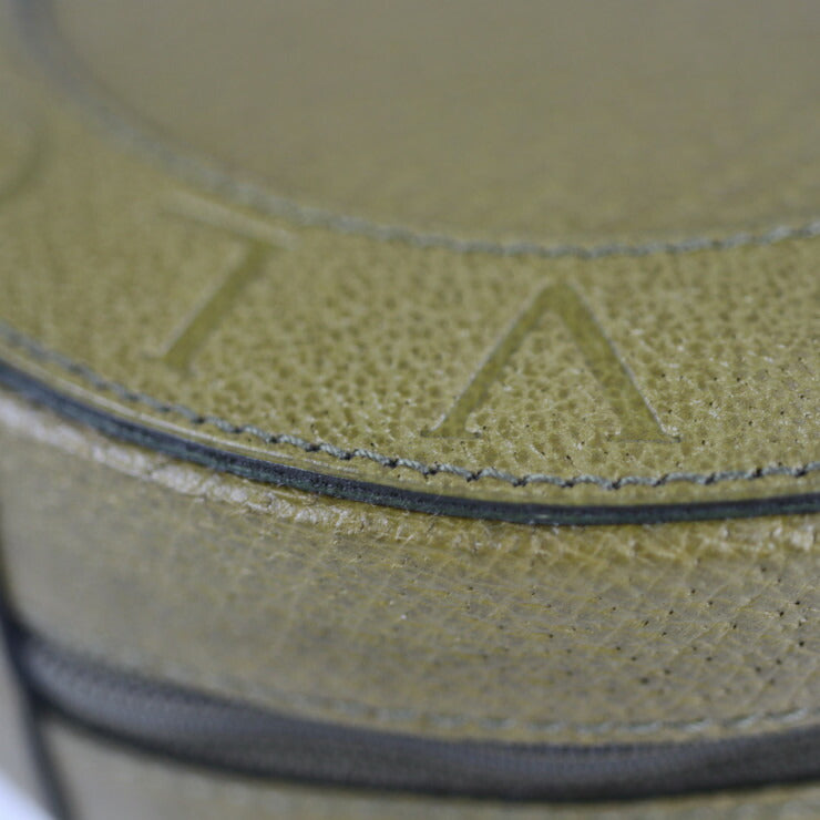 超美品 BVLGARI ブルガリ Yoyo ヨーヨー B-ZERO1 ビーゼロワン ショルダーバッグ - レザー カーキグリーン系 ポシェット ラウンド ロゴ