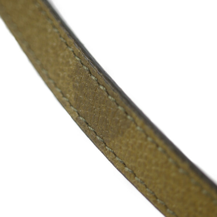 超美品 BVLGARI ブルガリ Yoyo ヨーヨー B-ZERO1 ビーゼロワン ショルダーバッグ - レザー カーキグリーン系 ポシェット ラウンド ロゴ